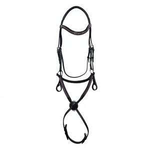 Brida de Cuero de Lujo para Caballo con Diadema de Cristal, Talla Completa, Embalaje Personalizado, Fabricada en Fábrica - Product Image 1