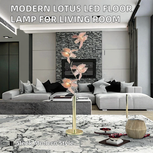 Lampada <span class=keywords><strong>da</strong></span> Tavolo LED Moderna a Forma di Loto, <span class=keywords><strong>Design</strong></span> in Ferro e Vetro, per Soggiorno e Camera <span class=keywords><strong>da</strong></span> Letto, Lampada <span class=keywords><strong>da</strong></span> Terra Personalizzabile - Product Image 3