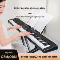 Digital Piano Factory Wholesale Portable Multi-Function Beginner Home 88-Key Plastic Electronic Keyboard with 200 Rhythm & Tone
