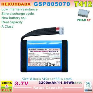 GSP805070 3.7V 3200毫安时聚合物锂离子电池，适用于扬声器卡尔登Esquire 2 CP-HK03 T412 - Product Image 2
