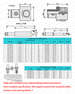 SBJ <span class=keywords><strong>NBJ</strong></span> 16 ensemble d'outils d'alésage en carbure de haute précision fin pour fraiseuse Bt3040/50 porte-outil d'alésage personnalisable OEM - Product Image 6