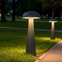 Lampe de sol en forme de champignon en aluminium moulé sous pression, IP66 étanche, éclairage LED extérieur pour jardin et aménagement paysager