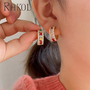 Rakol EP5759 Multi Zirconia Luxury CC Waterproof Full Trendy Women's <b>Earrings</b> - Product Image 4