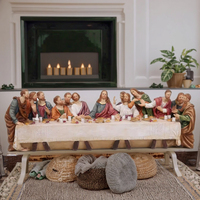 Catholique La Dernière Cène Figurine Jésus Thème Résine Statue Religieuse