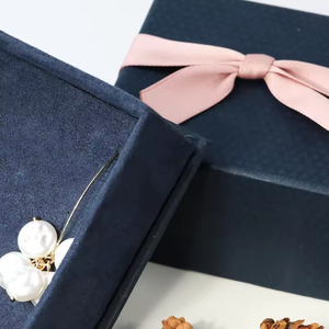 Usine Directe Vide Bijoux Boucles D'oreilles Bracelet Boîte D'emballage Avec Bowknot - Product Image 2