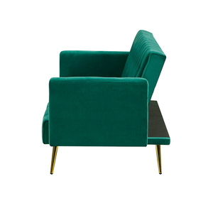 Sofá Chesterfield de terciopelo barato <span class=keywords><strong>cama</strong></span> perezoso cómodo sofá plegable sofá relax sofá <span class=keywords><strong>cama</strong></span> botón copetudo sofá <span class=keywords><strong>Cama</strong></span> con pata de metal dorado - Product Image 5