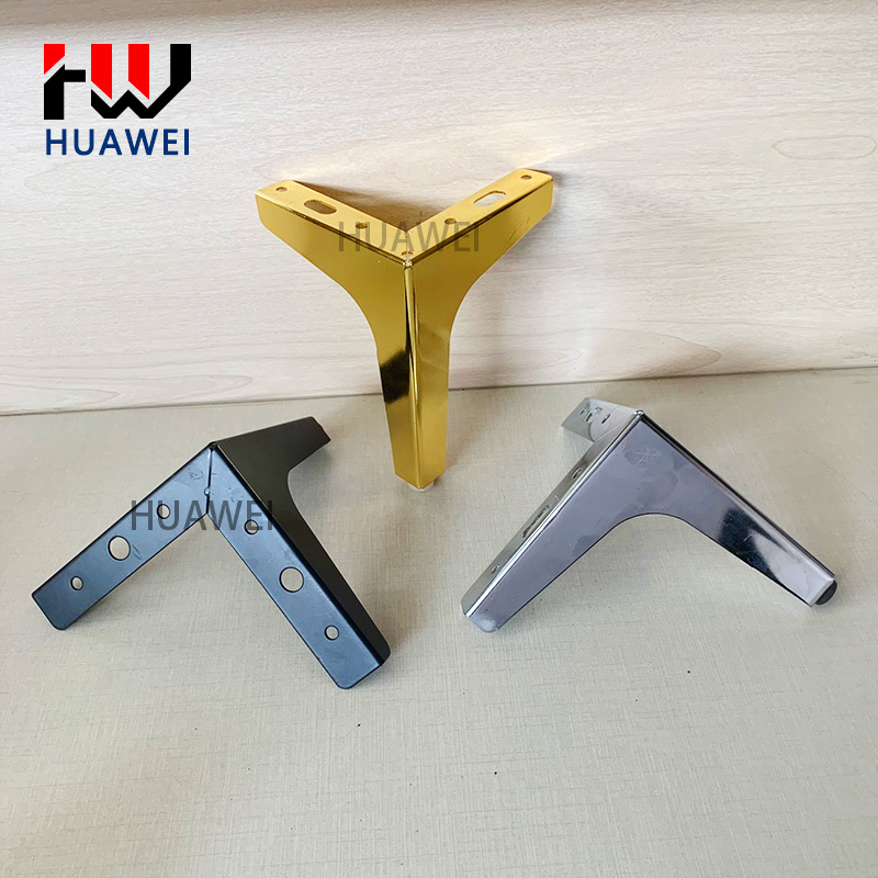 10mm Furniture Hardware Accessories Metal Plating Polishing Sofa Legs Bed Foot Chair Feet Coffee Table Leg for Bedroom