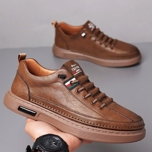 Chaussures de conduite formelles classiques <span class=keywords><strong>pour</strong></span> hommes en cuir véritable, à enfiler, avec logo personnalisé, antistatiques, semelle souple, tendance, collection 2026, vente chaude - Product Image 1