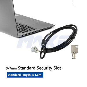 MK805 blocco del cavo di sicurezza del <span class=keywords><strong>Computer</strong></span> portatile blocco del Notebook blocco tubolare del cilindro per Kensington e <span class=keywords><strong>HP</strong></span> Nano Slot sicurezza del <span class=keywords><strong>Computer</strong></span> sottile - Product Image 1