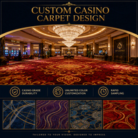 Moquette en nylon imprimée en 3D à motifs de casino, tapis mural large pour lieux de divertissement, hôtels, salles de banquet et usage commercial