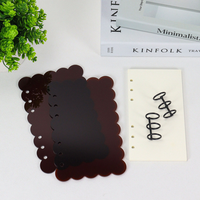 Reliure à feuilles mobiles en acrylique à motifs de pétales, couverture transparente, couverture rigide, carnet détachable de haute qualité