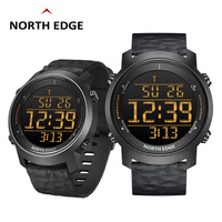 North Edge Chronomètre numérique Pacer Compte à rebours Montre de sport Wr50m Rétro-éclairage LED Montres numériques Hommes Poignet Usine Prix de gros