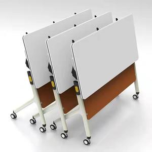 Foldable Portable Multi-functional Mobile <strong>Desk</strong> with Wheels - Office <strong>Desk</strong> or Meeting Table That Can Be Freely Assembled - Product Image 3