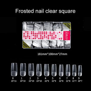 Caja <span class=keywords><strong>de</strong></span> 500 piezas 3D Gel <span class=keywords><strong>Uñas</strong></span> postizas Diseño francés Ataúd Patrón Salón Prensa Acrílico Belleza Manicura Herramientas para los dedos - Product Image 5