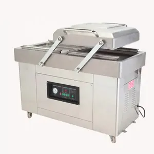 Automatic meat food plastic brick bag heat sealing pump double chamber vacuum sealer packing machine