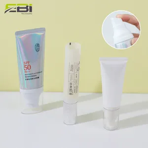 Empty Airless Pump 15 30 50 Ml BB CC Foundation Tube Suncrean Lotion Squeeze Cosmetic Soft Tubes