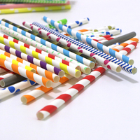 Pailles en papier Jumbo Certificats de qualité alimentaire Paille en papier jetable écologique à impression colorée