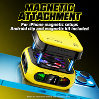 LeiZun LZ-F40 refroidisseur magnétique compact pour mobile, ventilateur 7 pales, 3 modes, 15W max, style mecha jaune pour gamers