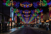 Luces LED 2D Personalizadas para Exteriores con Motivos Transversales para Decoración de Diwali