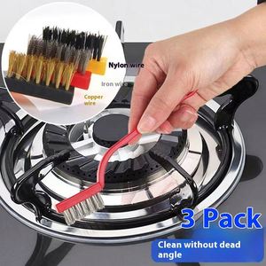 Juego de limpieza multifuncional para cocina del hogar, cinco piezas, incluye cepillo para estufa y raspador para campana extractora, hecho de plástico duradero - Product Image 3