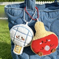 Mini sac à dos de football décoratif - Petit cadeau sur le thème du sport - Porte-clés en peluche de dessin animé