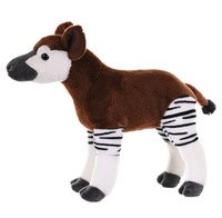 Peluche naturelle douce de 12 pouces, couleur rouge-marron, peluche Okapi, Animal en peluche, cadeaux pour enfants