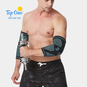 La mejor calidad de punto transpirable bádminton codo manga Brace entrenamiento ejercicio soporte para aliviar el dolor - Product Image 1