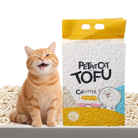 Litière pour chat en tofu en gros d'usine, désodorisante, antibactérienne, faible en poussière, agglomérante, lavable