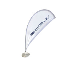MERIS – MinI-série personnalisée, drapeau de bureau en forme de plume/larme/Rectangle pour la publicité
