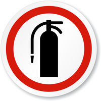Autocollant de signalisation en aluminium pour extincteur, panneau de commande d'alarme incendie, pour intérieur, entreprises et entrepôts