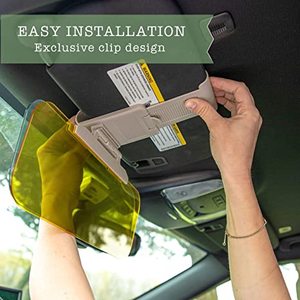 Xiangta Vente Chaude Pare-soleil de Voiture 2 en 1 HD Anti-lumière du Soleil Vision Jour et Nuit Miroir de Conduite UV Pliable Rabattable Vue Claire Jour et Nuit - Product Image 4