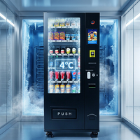 Máquina Expendedora de Snacks Pequeña, Edición Alemana, Sistema de Refrigeración por Absorción, Pantalla Táctil LED SDK, Monitoreo Remoto para Alemania