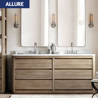 Allure ensemble de toilette moderne Double face, évier de 42 pouces, vanité de salle de bain, armoires avec comptoir et évier