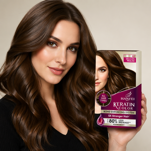 Crema Colorante per <span class=keywords><strong>Capelli</strong></span> Semi-Permanente alla Cheratina OEM ODM Etichetta Privata <span class=keywords><strong>6.0</strong></span> Sistema di Rinforzo del Legame Delicato Praline 5 Volte Più Forte - Product Image 4