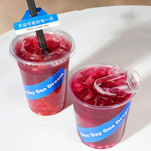 10/12/14/16/20/24 OZ Mini bouteille de café de vin mélange pratique tasse de thé à bulles en plastique tasses à café jetables en plastique pour animaux de compagnie - Product Image 4