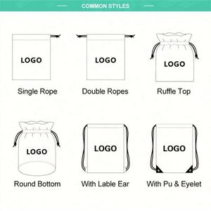 Promotion d'usine Logo personnalisé taille 210D Polyester pochette à cordon étanche Polyester sac à cordon - Product Image 5