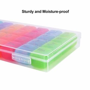 Organisateur hebdomadaire de pilules le plus vendu avec 21 compartiments, boîte de rangement en plastique pour pilules, boîte à pilules 3 fois par jour - Product Image 4