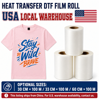 Film de transfert DTF universel chaud/froid/temperé en rouleau PET 60cmx100m pour impression numérique sur vêtements