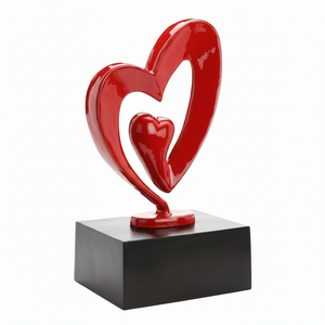 Urnas escultura de aluminio amoroso corazón rojo - Product Image 1