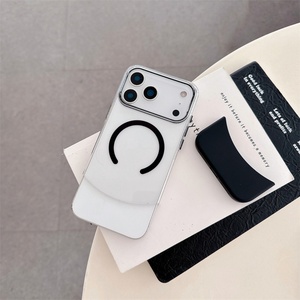 Funda magnética transparente de PC rígida ultrafina a prueba de golpes con diseño de empalme de colores 2 en 1 para iPhone 17 12 13 14 15 16 Pro Max Plus - Product Image 3