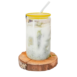 Gobelets en plastique transparent de 450 ml (16 oz) en forme de bouteille de soda, à paroi simple, en PC, avec couvercle coloré et paille transparente - Product Image 3