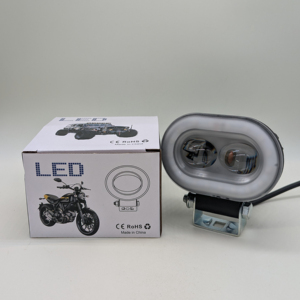 Faros delanteros <span class=keywords><strong>LED</strong></span> RGB de <span class=keywords><strong>2</strong></span> bombillas para motocicletas, coches, luces auxiliares de dos colores - Product Image 1