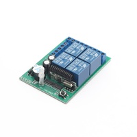 Interruptor inalámbrico Universal de circuito de Control remoto RF, 433Mhz, CC de 12V/24V, 4 canales, receptor de relé RF