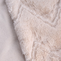 LongFine Tissu polaire matelassé 100 % polyester recyclé, velours doux à rayures ondulées, résistant aux déchirures, écologique, moyen