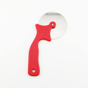 Red <b>Pizza</b> Cutter Stainless Steel Non Slip Handle Baking <b>Tool</b> For <b>Pizza</b> Cheese Cutting - Product Image 3