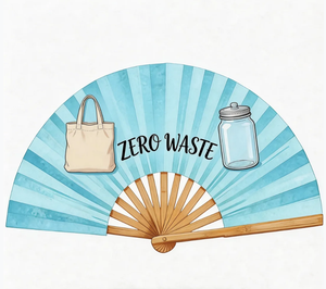 Abanico de Bambú Grande Personalizado de 13 Pulgadas, Abanico Plegable de Bambú para Bodas, Fiestas, Carnavales - Product Image 2