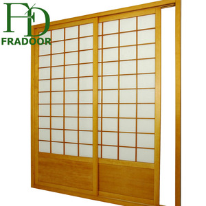 ประตูบานเลื่อนไม้สไตล์ญี่ปุ่นแบบสองชั้นสำหรับภายใน - Product Image 2
