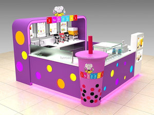 Hielo personalizado y diseño de quiosco dulce Centro comercial Comida rápida Burbuja Té Decoración Café <span class=keywords><strong>Bar</strong></span> para la venta - Product Image 6