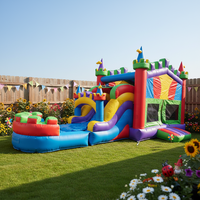 Château gonflable pour enfants, thème de jardin potager, parc d'attractions, parcours d'obstacles, matériau PVC, location commerciale, personnalisable
