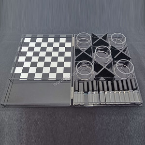 Nuevo diseño <span class=keywords><strong>2</strong></span> <span class=keywords><strong>en</strong></span> 1 acrílico damas y acrílico Tic Tac Toe juego <span class=keywords><strong>de</strong></span> mesa - Product Image 1
